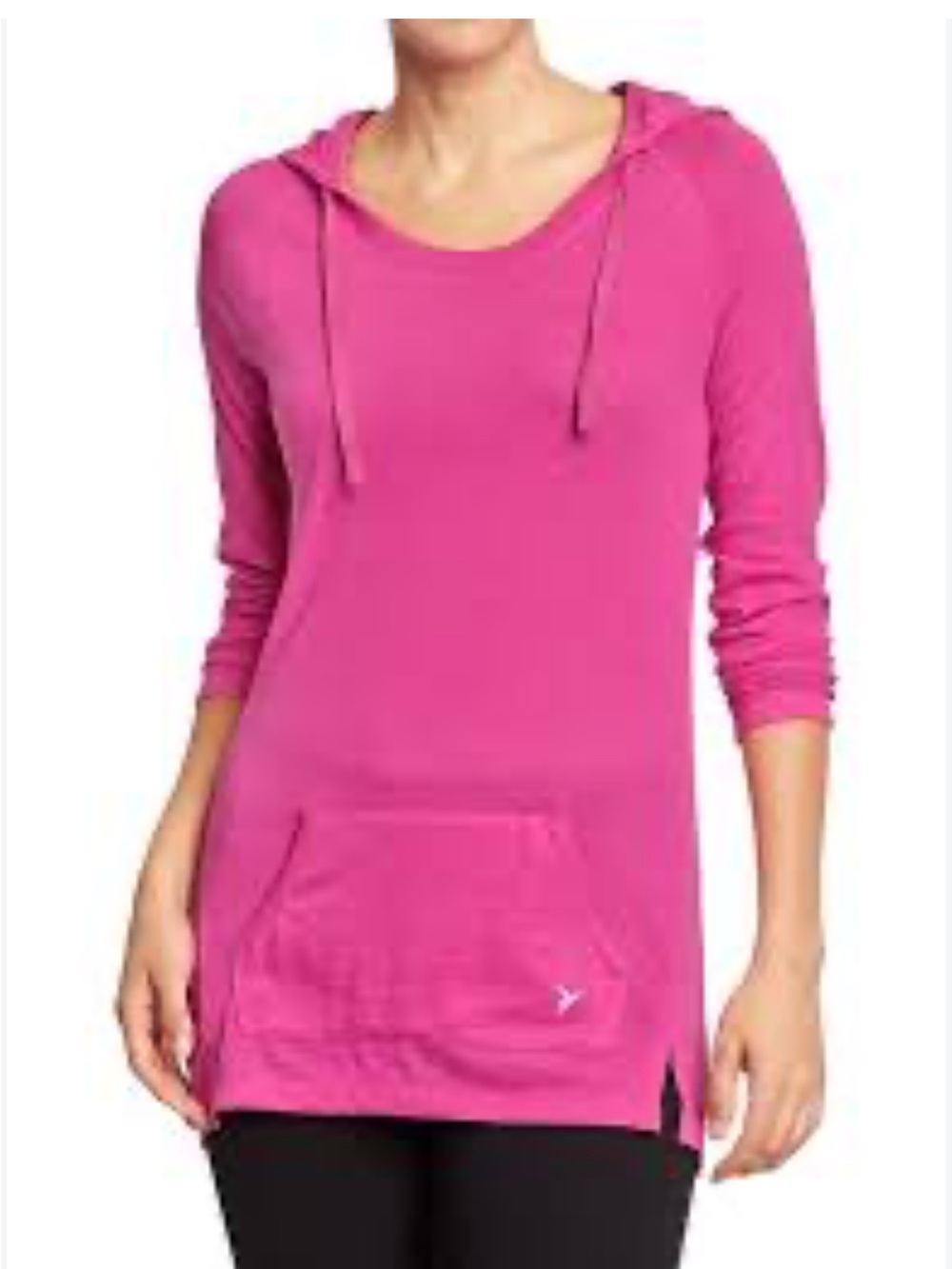 Champion Women’s Pink Hooded Long-Sleeve Tunic Top